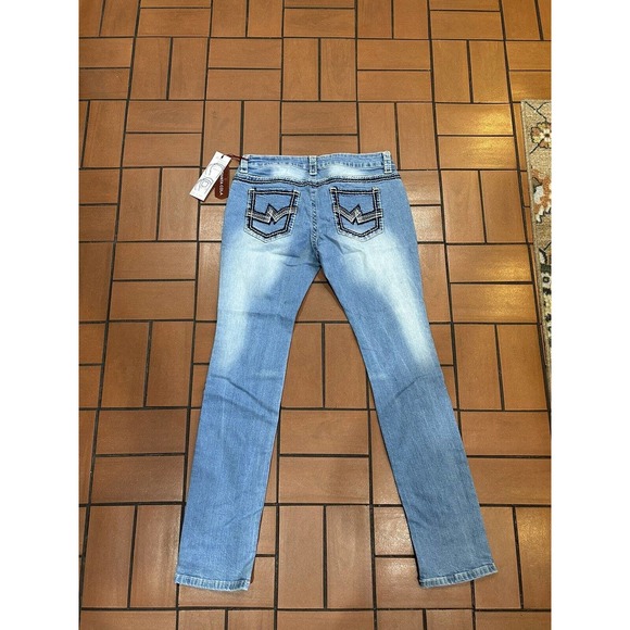 JC &JQ Distressed Straight Leg Jeans Size 13 NWT Y2K - Picture 5 of 11